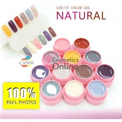 Geluri UV/LED colorate Mate Canni Natural 8 gr, 12 bucati 